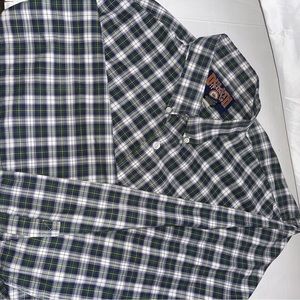 Duluth Trading Co Button Down Shirt Long Sleeve Plaid Men’s Size XL